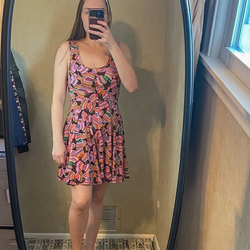 Free People Butterfly A-Line Mini Dress S